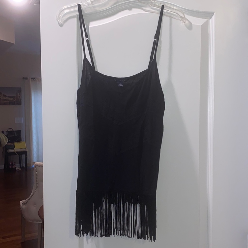 American eagle lace and fringe tank